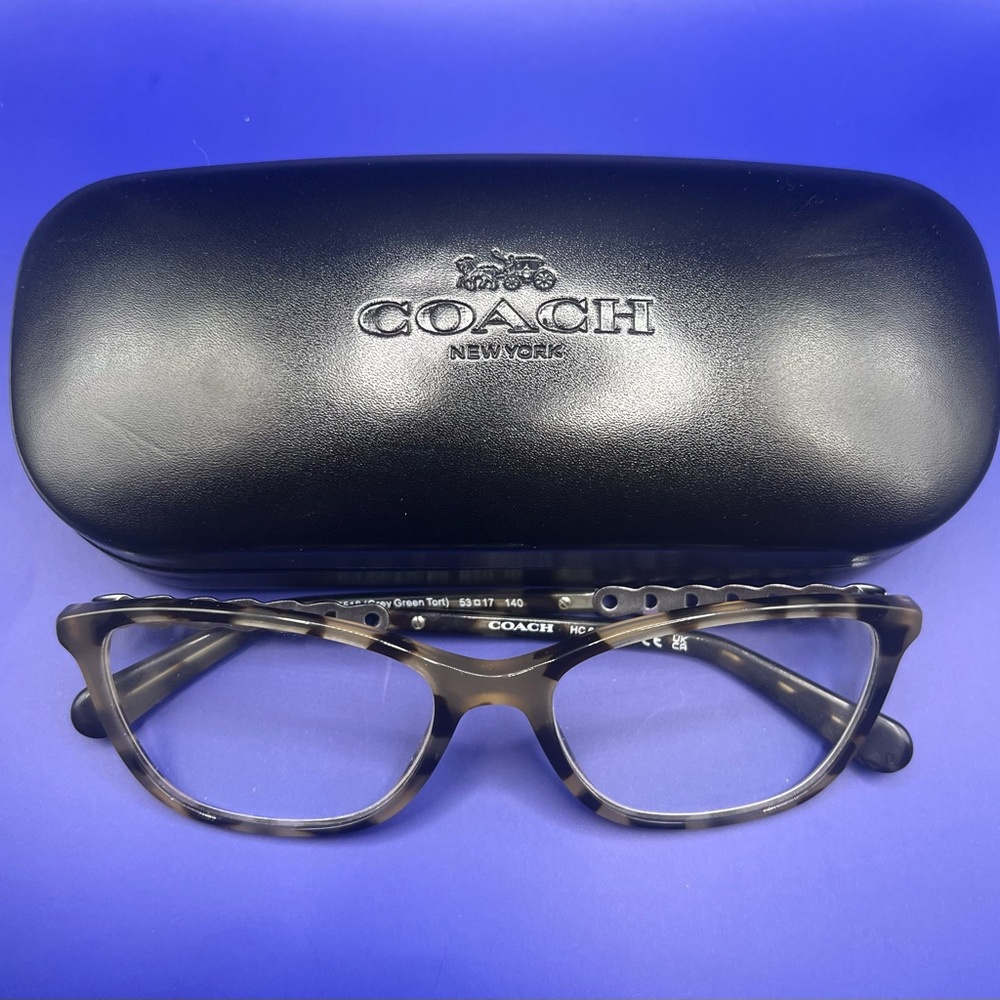 Coach Brown Tortoise Glasses with Black Case